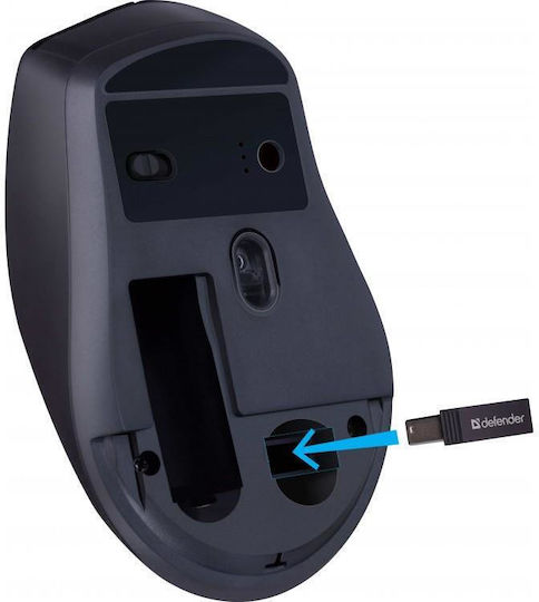 Defender Effect X MM-935 Ασύρματο Ποντίκι Μαύρο