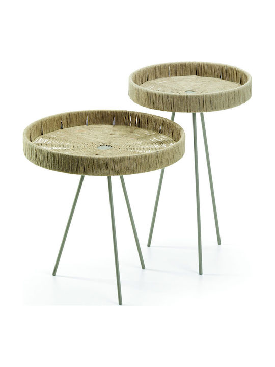 Auxiliary Table for Small Outdoor Spaces Black 58x38cm