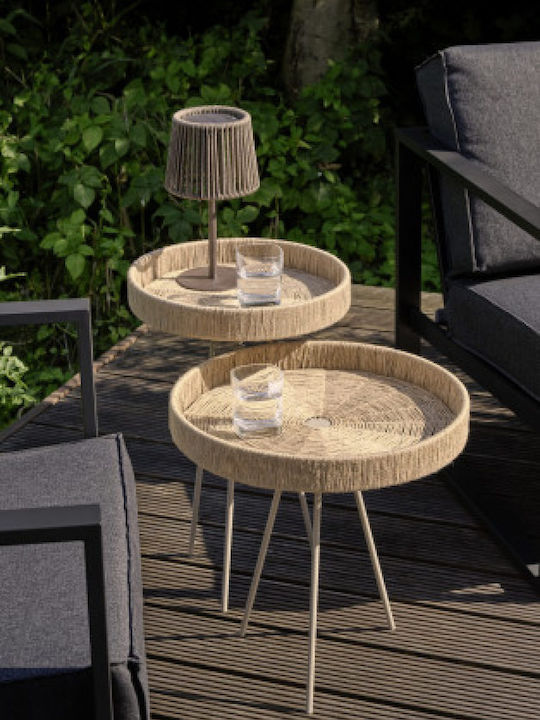 Auxiliary Table for Small Outdoor Spaces Black 47.5x47cm
