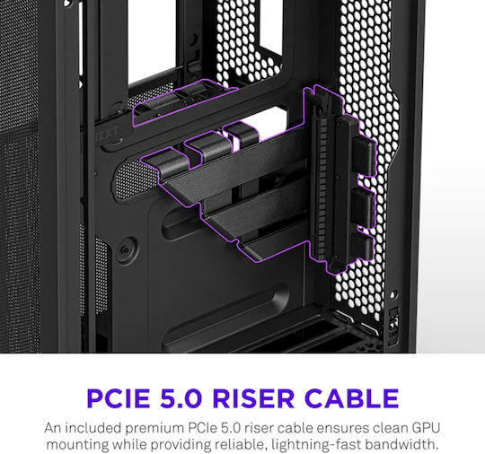 NZXT H2 Flow Mini Tower Κουτί Υπολογιστή Μαύρο