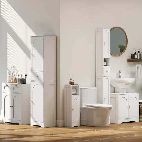 HomCom Bathroom Cabinet 21x20x79cm White