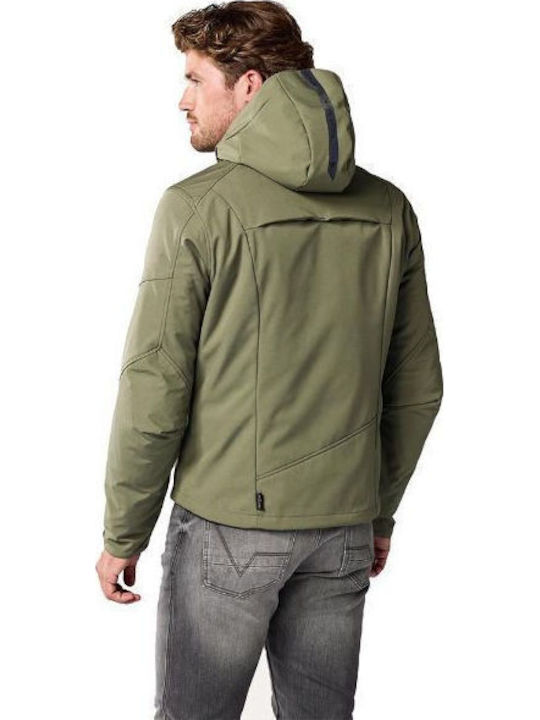 Rev'IT Afterburn H2o Winter Men's Motorcycle Jacket Softshell Waterproof Green