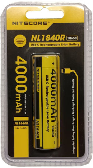 NiteCore Презареждаща се Батерия 18650 4000mAh