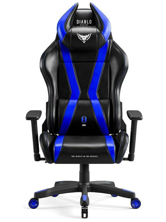 Diablo X-Horn 2.0 Καρέκλα Gaming Δερματίνης με Ρυθμιζόμενα Μπράτσα Μπλε