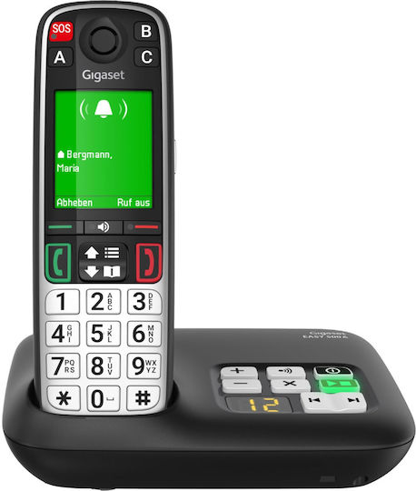 Gigaset Easy 500A Cordless Phone with Greek Menu Black