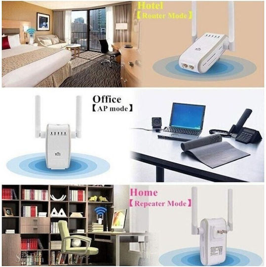 Mini Wi-Fi Extender Single Band (2.4GHz) 300Mbps with 2 Ethernet Ports