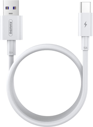 Remax RC-175A USB 2.0 Cable USB-C male - USB-A PD Λευκό 1m