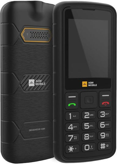 AGM M9 Dual SIM Ανθεκτικό Κινητό με Μεγάλα Κουμπιά (Ελληνικό) Μαύρο