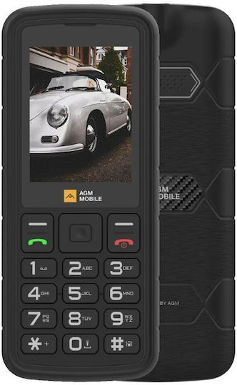 AGM M9 Dual SIM Ανθεκτικό Κινητό με Μεγάλα Κουμπιά (Ελληνικό) Μαύρο