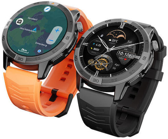 AGM Legion Pro Αδιάβροχο Smartwatch με Παλμογράφο (Μαύρο)
