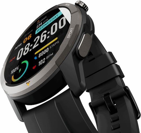 AGM Legion Smartwatch με Παλμογράφο (Μαύρο)