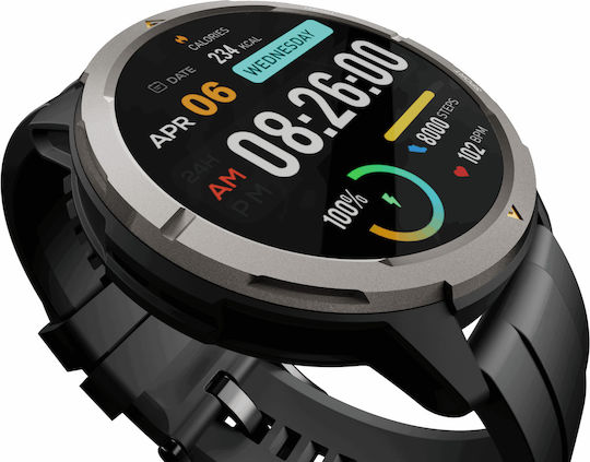 AGM Legion Smartwatch με Παλμογράφο (Μαύρο)