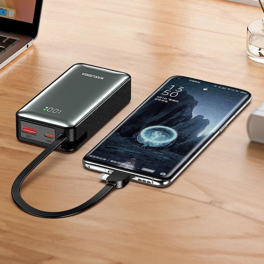 Kakusiga KSC-1099 Power Bank 10000mAh with USB-A Port and USB-C Power Delivery Port Black