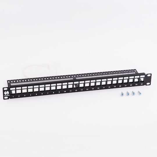 Panou de Conexiuni Netrack 19" 24x Keystone UTP Priză 104-20 4583454 5908268779384