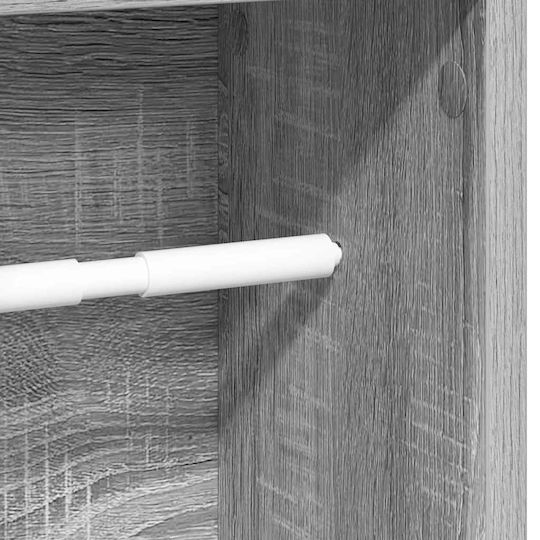 vidaXL Bathroom Column Cabinet Wall Hung M20.5xD20xH90cm Sonoma