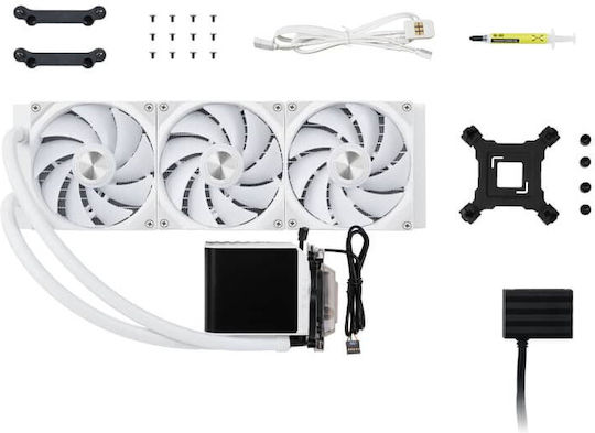 Tryx Panorama 360 Υδρόψυξη AIO CPU με 3 Ανεμιστήρες 120mm και ARGB Φωτισμό Λευκή