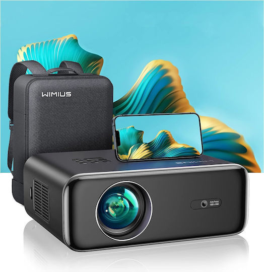 Wimius P62 Projector LCD Full HD με Wi-Fi και Ενσωματωμένα Ηχεία