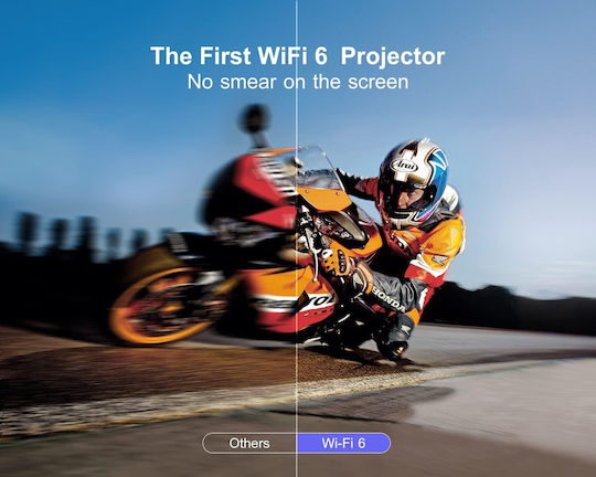 Wimius P62 Projector LCD Full HD με Wi-Fi και Ενσωματωμένα Ηχεία