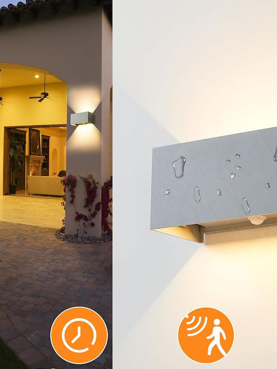 Wall-Mounted Outdoor LED Lighting IP65 with Warm White Light