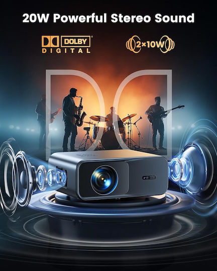 Wimius G1 Mini Proiector LCD Full HD Lampă LED cu Wi-Fi și Difuzoare Încorporate
