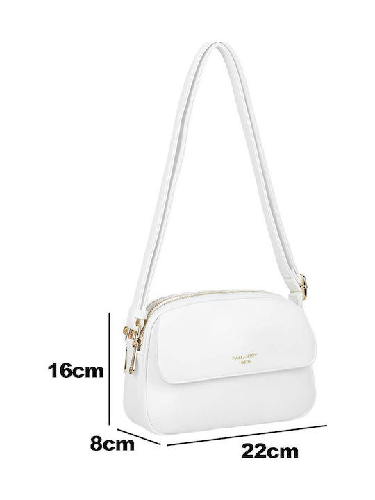 Gallantry Women's Multi-pocket Crossbody Handbag Discreet Flap White
