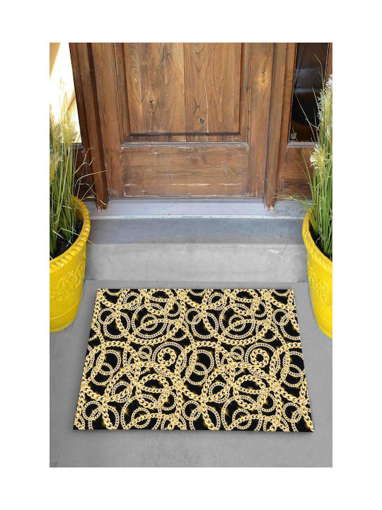 SteweHome Non-Slip Orange Entrance Doormat 70x45cm
