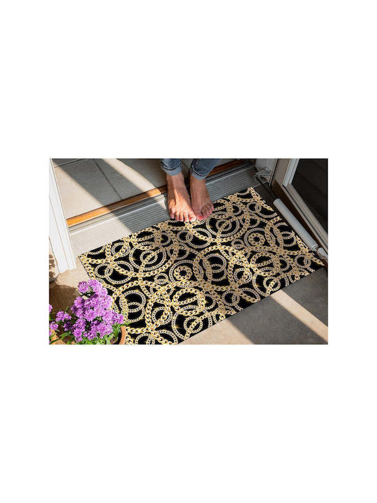 SteweHome Non-Slip Orange Entrance Doormat 70x45cm