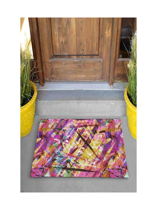 SteweHome Non-Slip Orange Entrance Doormat 70x45cm