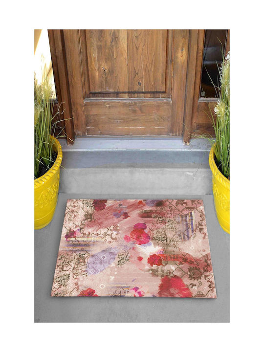 SteweHome Non-Slip Orange Entrance Doormat 70x45cm