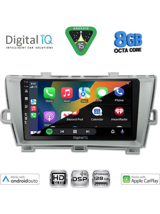 Digital IQ Car Audio System for Toyota Prius 2009-2015 (Bluetooth/USB/WiFi/GPS/Apple CarPlay/Android Auto) with 9" Touch Screen