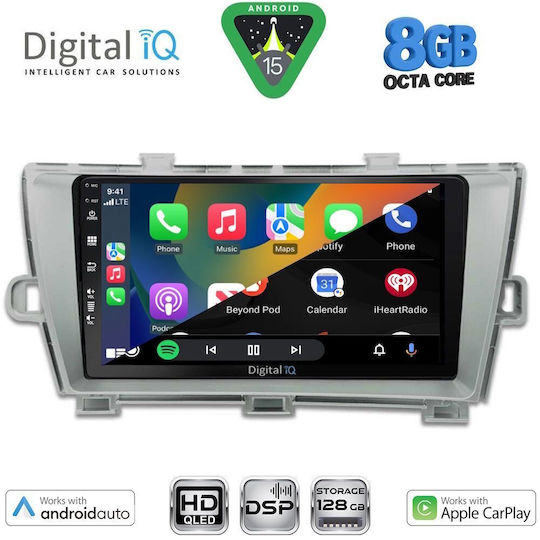 Digital IQ Car Audio System for Toyota Prius 2009-2015 (Bluetooth/USB/WiFi/GPS/Apple CarPlay/Android Auto) with 9" Touch Screen