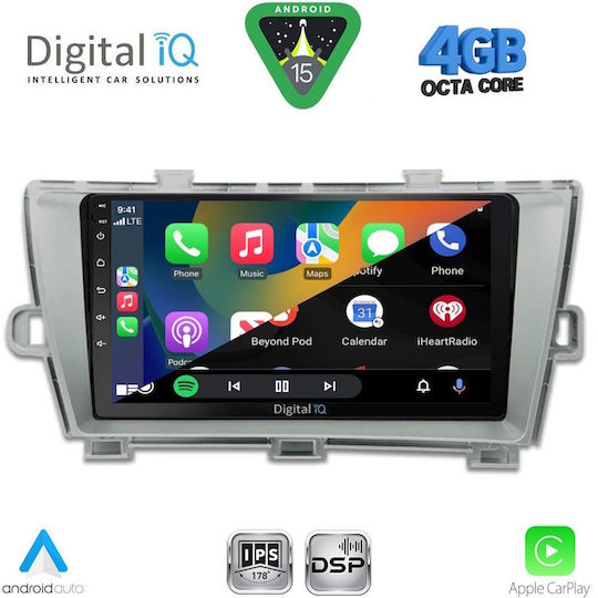 Digital IQ Car Audio System for Toyota Prius 2009-2015 Bluetooth USB WiFi GPS Apple CarPlay Android Auto with 9" Touch Screen