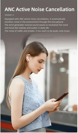 Swissten ANC Focus In-Ear Bluetooth-Freisprecheinrichtung Kopfhörer mit Ladeetui Weiß