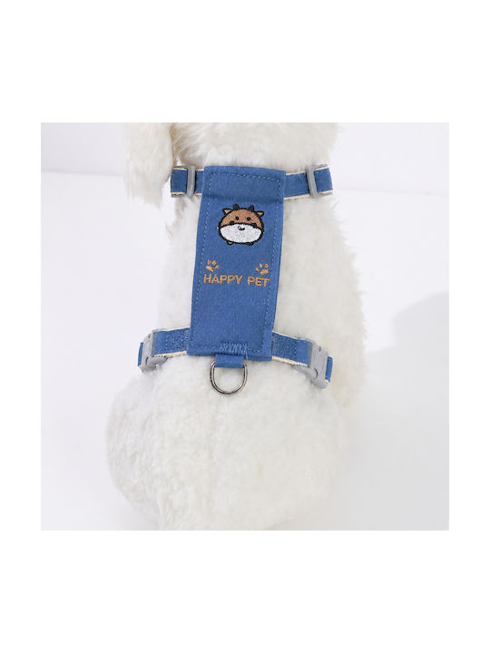 Verstellbares Hundegeschirr & Hundeleine Blau Happy Pet