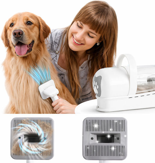 Aster Star Electric Dog Brush for Hair Cleaning White