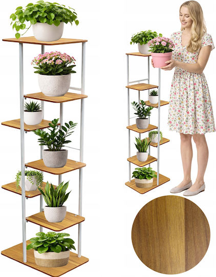 Suport Metalic Alb Pentru Plante 120x36x23.5cm