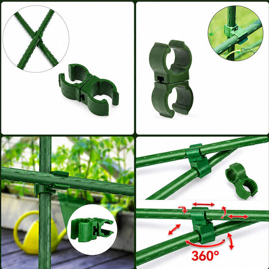 Rotary Connector Garden Harrows 11 Mm Diameter Green