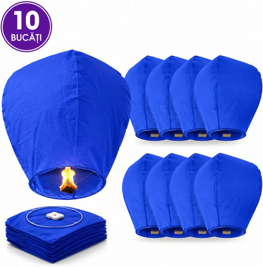 Colored Flying Lanterns Set 10 Classic Pieces