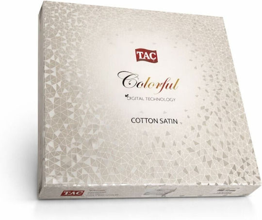 Tac Duvet Cover Set 200x220cm Double With 4 Pillowcases & 1 Bed Sheet Pink