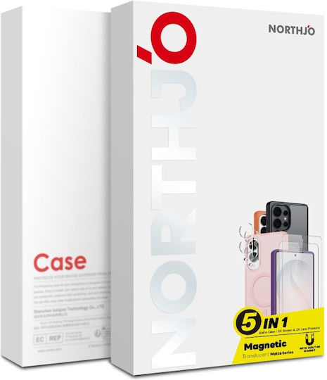 Northjo 5 In 1 Protection Set Back Cover Plastic Purple Galaxy S24