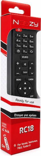 Noozy Kompatibles TV-Fernbedienung Rc18 für Vestel, F&U, Telefunken und Turbo-X