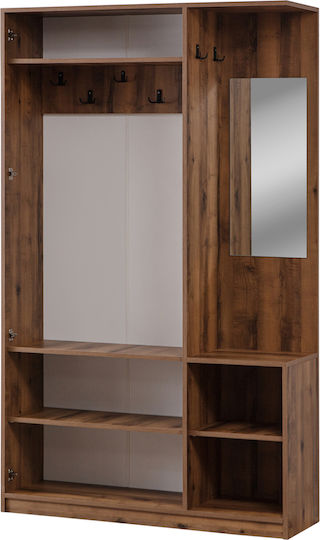 Hallway Furniture with Mirror & Hanger Multicolored 123x38x208cm