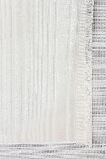 SteweHome Non-Slip Rectangular White Rug 100x300cm