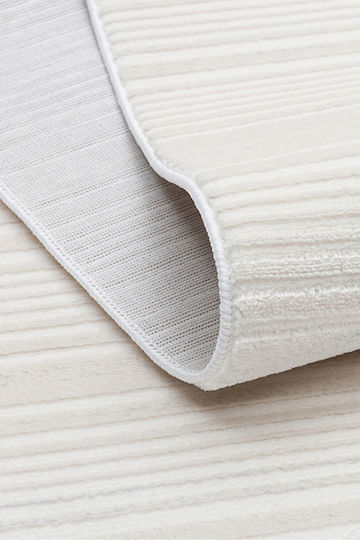 SteweHome Non-Slip Rectangular White Rug 100x300cm