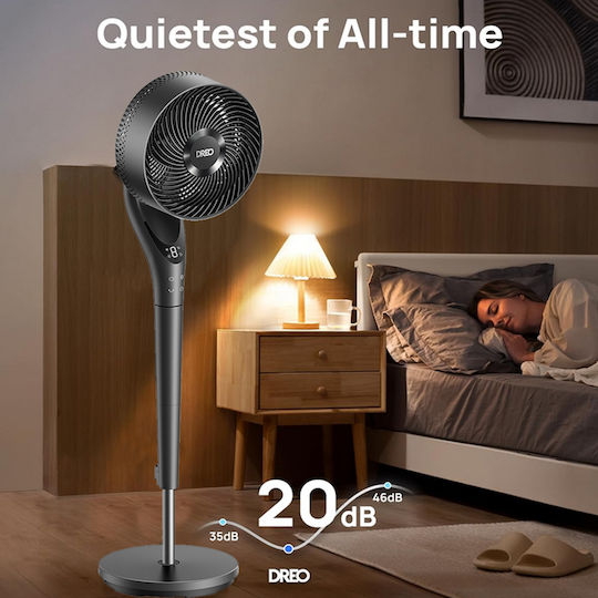 Dreo TurboPoly Pedestal Fan 36W Black