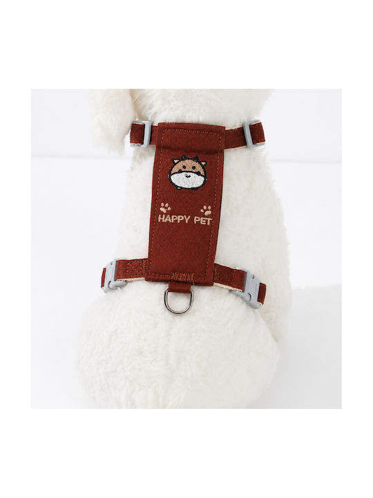 Verstellbares Hundegeschirr & Hundeleine Braun Happy Pet