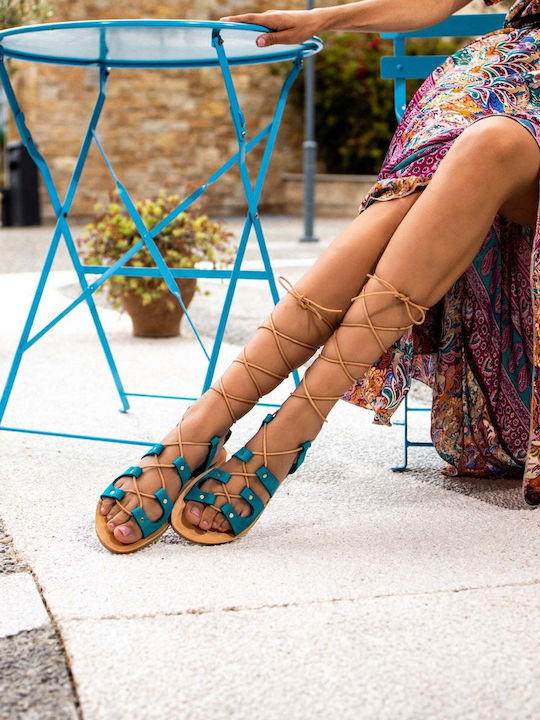 Sandale Monomah Lace-Up Paxoi Turcoaz