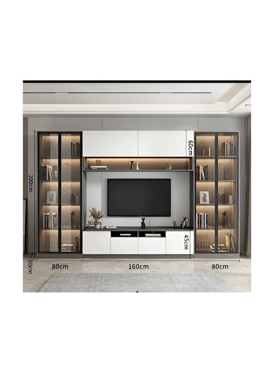 Mehrfarbiger Wohnzimmer TV-Einheit M320xB35xH200cm