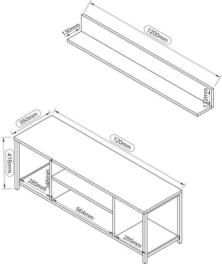Bibliotecă Living Maro M160xL35xÎ150cm