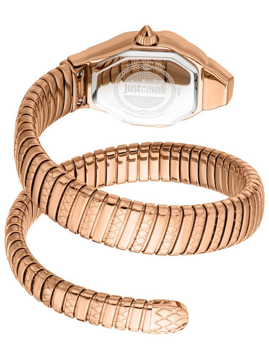 Just Cavalli Ceas De Damă 34.5mm Cu Baterie Cu Brățară Metalică Rose Gold